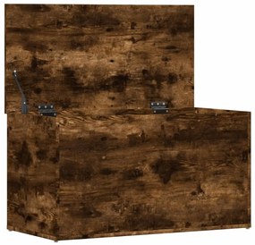 Arca de arrumação 84x42x46 cm derivados madeira carvalho fumado