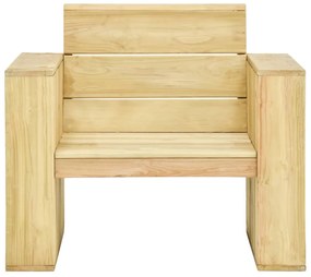 3 pcs conjunto móveis jardim madeira de pinho impregnada