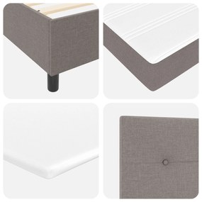 Cama Box Spring com Colchão Taupe Solteiro Tecido