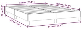 Estrutura de cama 140x190 cm tecido cinzento-escuro