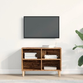 Armário de TV com Pernas de Madeira Madeira Antiga 69,5 x 30 x 50 cm