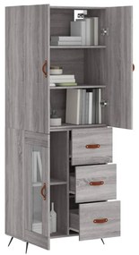 Armário alto 69,5x34x180 cm derivados de madeira sonoma cinza
