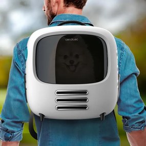 Transportadora multifuncional para animais de estimação Pumba 1800 Travel Fan com sistema de ventilação, confortável e espaçoso: 43 x 42 x 27,6 cm.