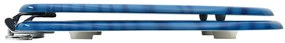 Assentos sanita com tampas 2 pcs MDF design gotas água azul