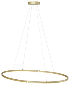 Candeeiro suspenso de design latão 120cm Incl. LED regulável em 3 níveis - Ovallo