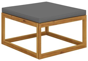 5 pcs conj. lounge jardim c/ almofadões madeira acácia maciça