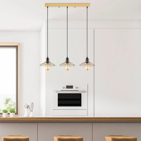 Candeeiro de Teto Kila – Dourado Brilhante – 98 x 25 x 114 cm