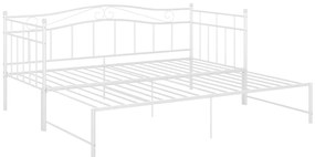 Estrutura sofá-cama de puxar 90x200 cm metal branco