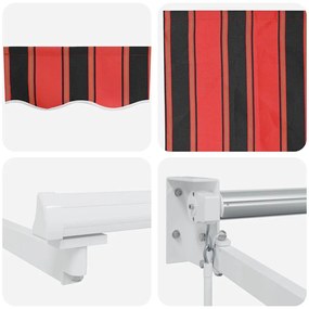 Toldo Retrátil Manual Laranja e Marrom 300x250 cm