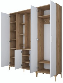 Hall Stand EA129 – Walnut White – 180 x 198,6 x 37,5 cm
