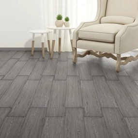 330183 vidaXL Tábuas de soalho PVC autoadesivo 5,21 m² 2 mm cinzento-escuro