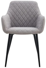 Conjunto de 2 Cadeiras Lince em Tecido Cinzento - Design Moderno