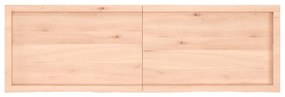 Prateleira de parede 160x50x(2-4)cm carvalho maciço não tratado