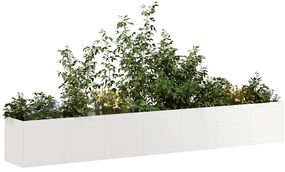 vidaXL Plantador 280x40x40 cm aço inoxidável