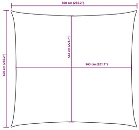 Para-sol estilo vela tecido oxford quadrado 6x6 m amarelo