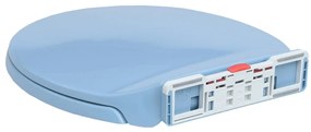 Tampo sanita oval fecho suave e remoção rápida azul