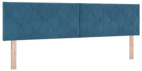Cabeceira LED Design Blocos de Diamante Azul Escuro 180cm