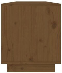 Móvel de TV 110,5x34x40 cm madeira de pinho maciça castanho mel
