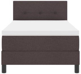 Cama Box com Colchão Castanho 90x190 cm Tecido