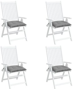 Almofadões de cadeira 4 pcs 50x50x7 cm tecido oxford cinzento