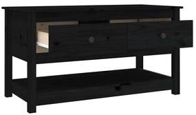 Mesa de centro 102x49x55 cm pinho maciço preto