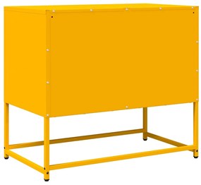 Móvel de TV 68x39x60,5 cm aço laminado a frio amarelo mostarda