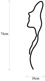 Acessório Decorativo de Parede em Metal Model-121 – Preto – 18x0,15x74