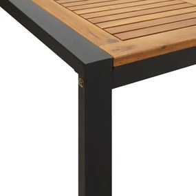 Mesa jardim c/ pernas em forma de U 200x90x75 cm acácia maciça