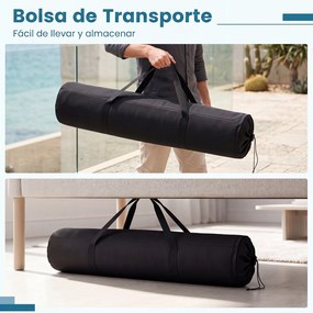 Rede de Descanso Portátil com Suporte, 324 x 98 x 102 cm, Estrutura Metálica Dobrável, Multicolor