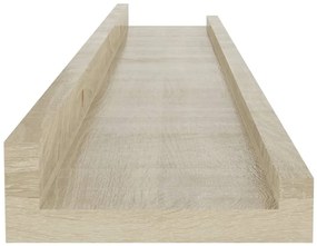 Prateleiras de parede 4 pcs 60x9x3 cm carvalho sonoma