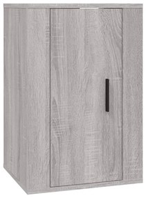 Conjunto móveis de TV 3 pcs madeira processada sonoma cinza