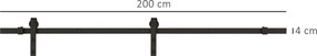 Kit para porta de correr (PORTA NÃO INCLUIDA), sistema de encaixe para portas com espessura de 35-45 mm e largura máxima de 1 m, capacidade de 100 kg,