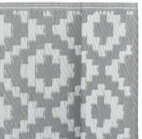 Tapete de exterior 120x180 cm 140x200 PP cinzento