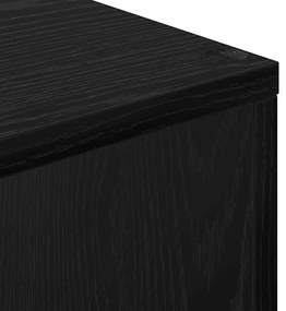 Gabinete de Livros Carvalho preto 99 x 29 x 99 cm