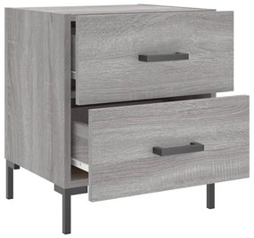 Mesas de cabeceira 2 pcs derivados de madeira sonoma cinza