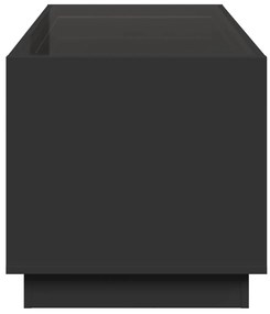 Mesa de centro luzes LED Infinity 70x50x50 cm preto