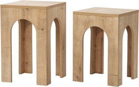 Conjunto de Mesas de Centro Collesium – Carvalho – 35x50 cm e 35x55 cm