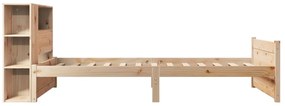 Cama com estante sem colchão 75x190 cm pinho maciço