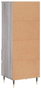 Aparador alto 40x36x110 cm derivados de madeira cinzento sonoma