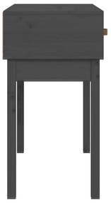 Mesa consola 76,5x40x75 cm madeira de pinho maciça cinzento