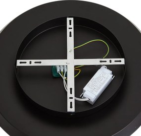 Plafon moderno preto mate com LED regulável em 3 níveis - Sombra