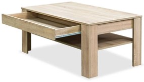 Mesa de centro em aglomerado 110x65x48 cm carvalho