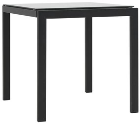 Espreguiçadeiras com mesa 2 pcs vime PE e textilene preto