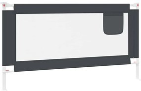 Barra segurança p/ cama infantil tecido 160x25 cm cinza-escuro