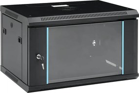 vidaXL Armário bastidor de parede 6U 19" IP20 600x450x350 mm