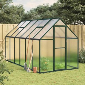 vidaXL Estufa com estrutura base 334x169x195 cm alumínio verde