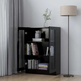 Armário vitrine 82,5x30,5x115 cm derivados de madeira preto