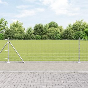 Cerca de Campo vidaXL 0,8x25 m Aço Galvanizado