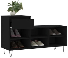 Sapateira 102x36x60 cm derivados de madeira preto