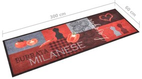 Tapete de cozinha lavável com design tomates 60x300 cm